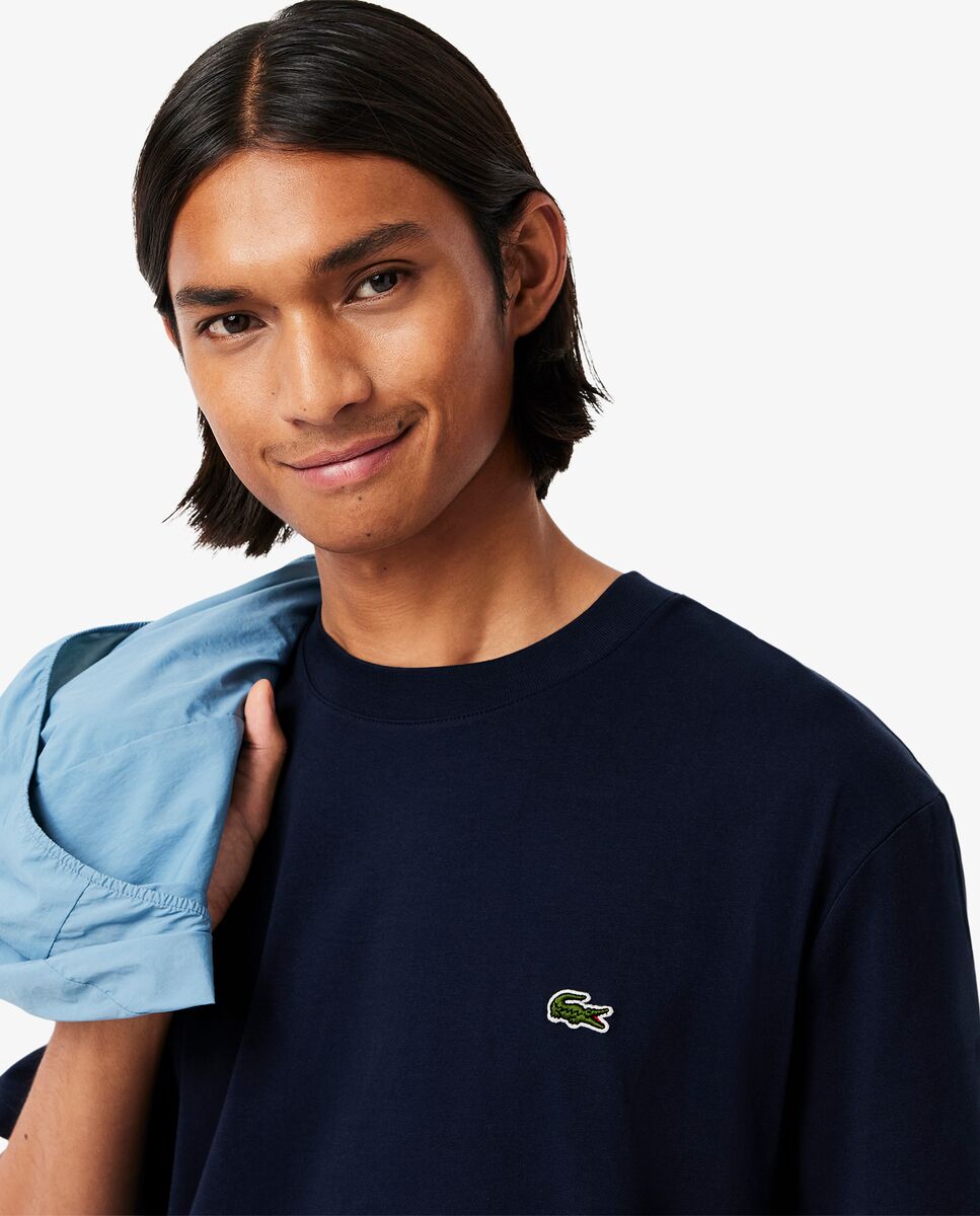 Camiseta de hombre de algodón de manga corta - Lacoste - Azul marino Azul marino-3