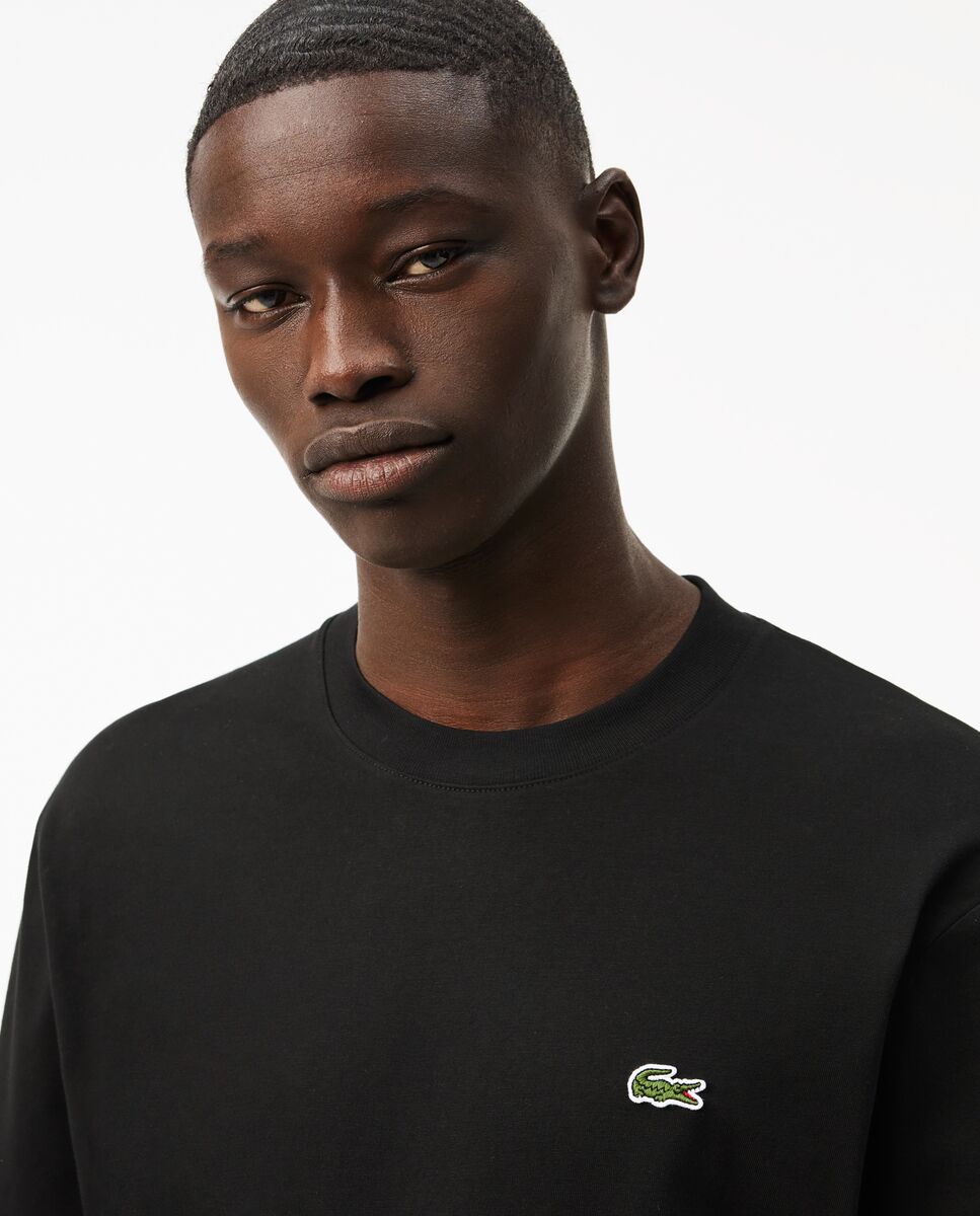 Camiseta de hombre de manga larga de algodón - Lacoste - Negro Negro-3