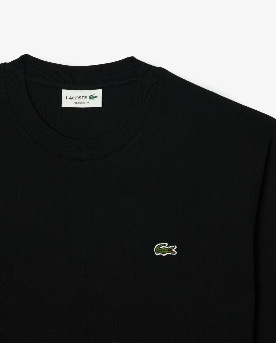 Camiseta de hombre de manga larga de algodón - Lacoste - Negro Negro-6