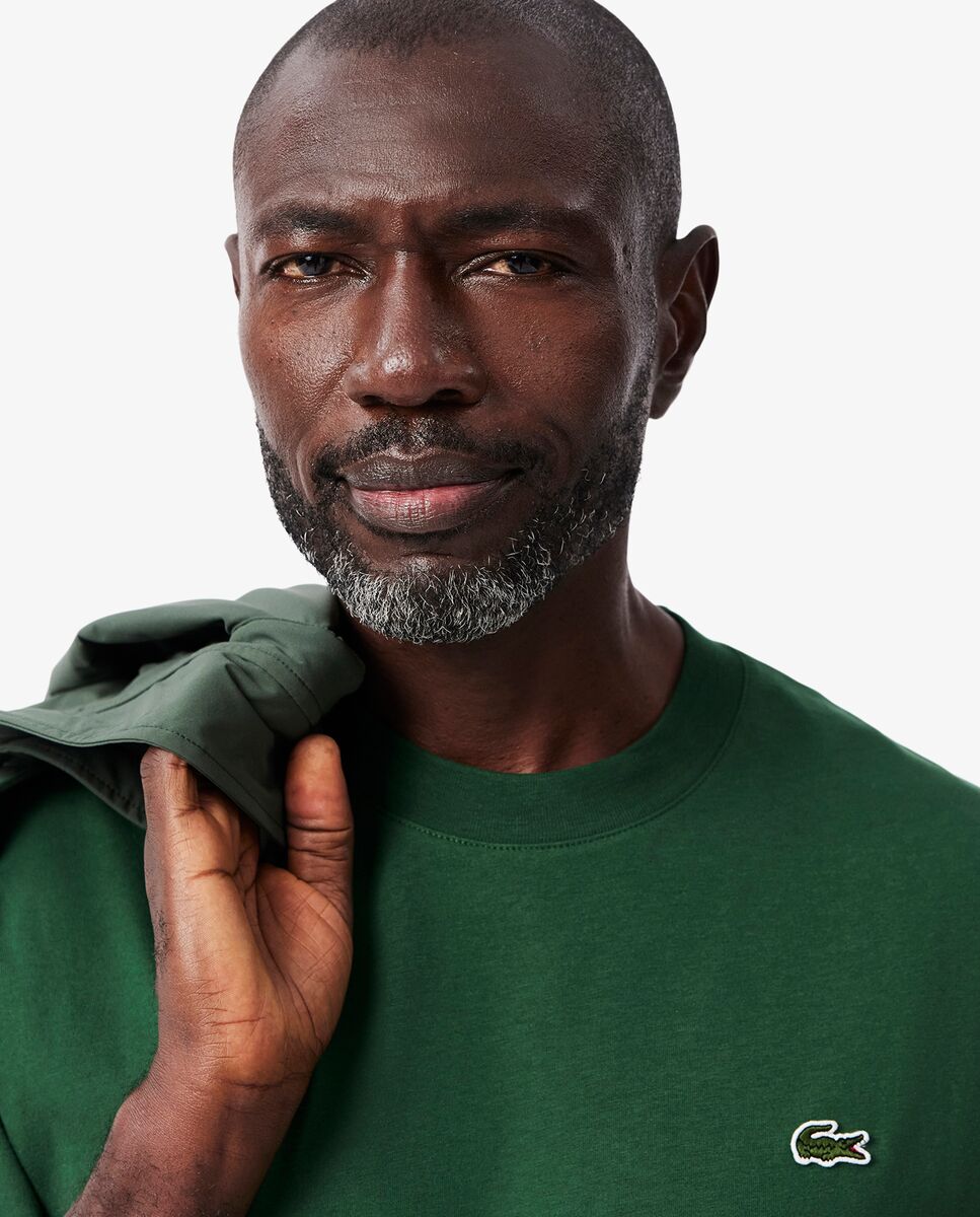 Camiseta de hombre de algodón de manga corta - Lacoste - Verde oscuro Verde oscuro-3