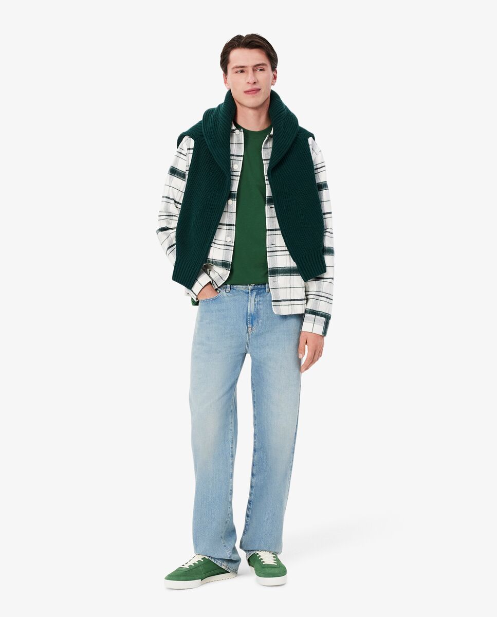 Camiseta de hombre de algodón de manga corta - Lacoste - Verde oscuro Verde oscuro-4