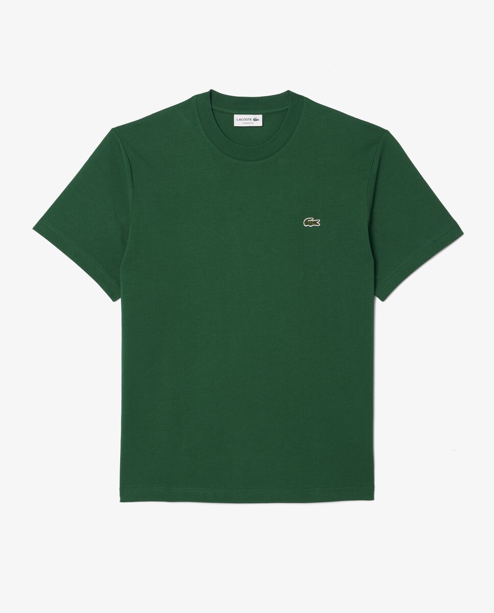 Camiseta de hombre de algodón de manga corta - Lacoste - Verde oscuro Verde oscuro-6