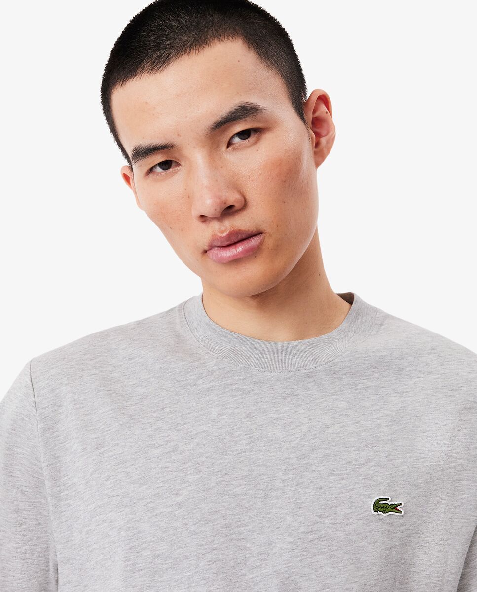 Camiseta de hombre de algodón de manga corta - Lacoste - Gris oscuro Gris oscuro-3