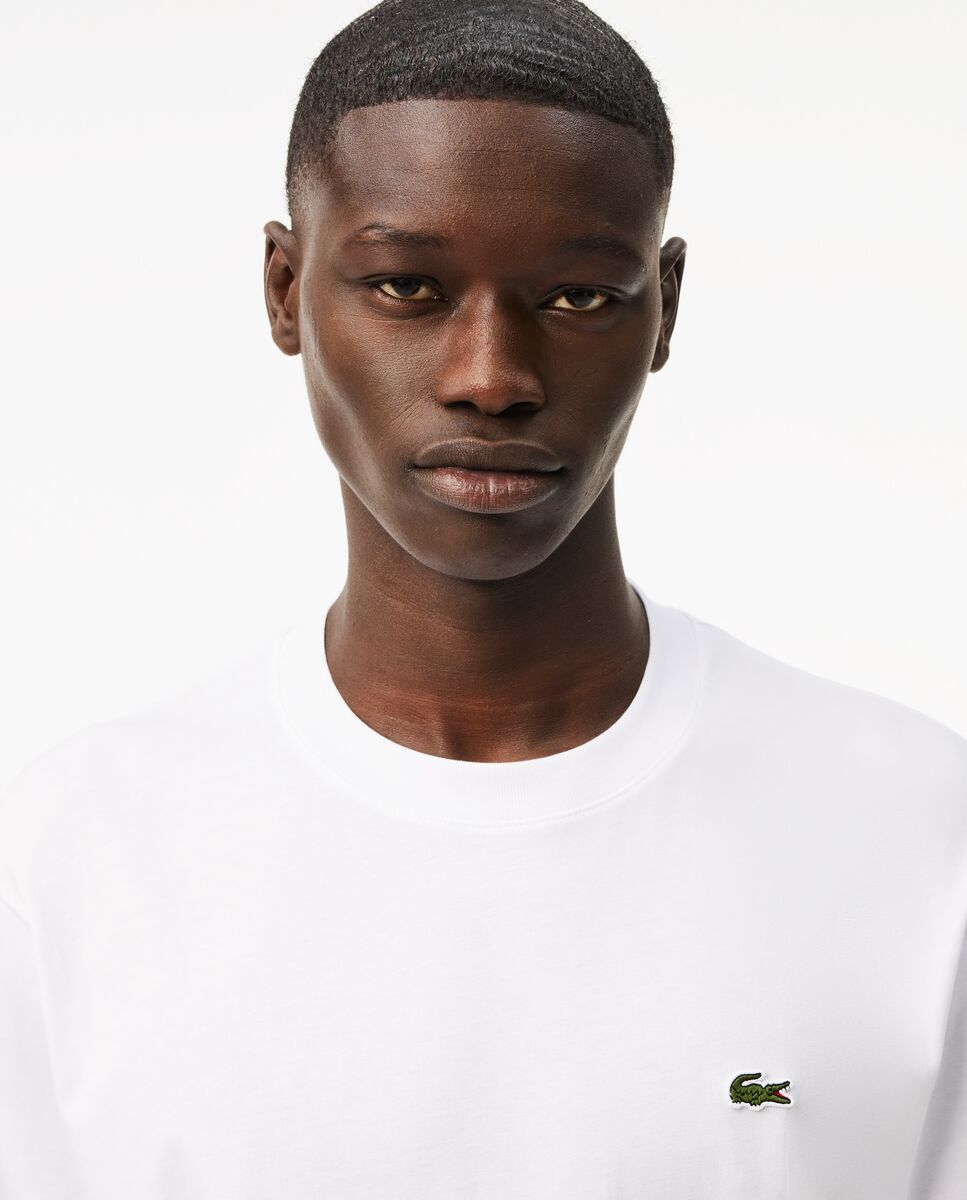 Camiseta de hombre de manga larga de algodón - Lacoste - Blanco Blanco-3