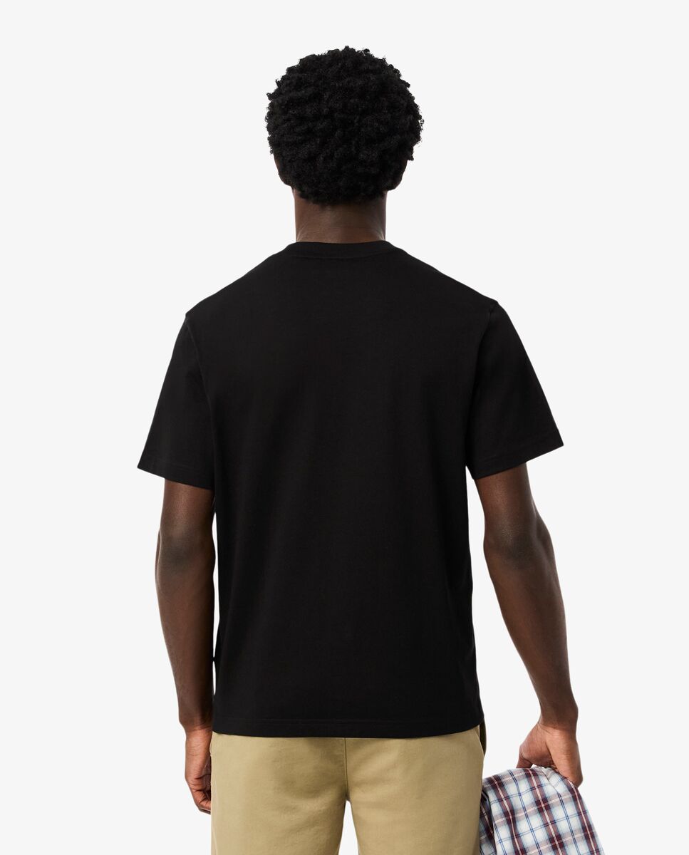Camiseta de hombre de algodón de manga corta - Lacoste - Negro Negro-2