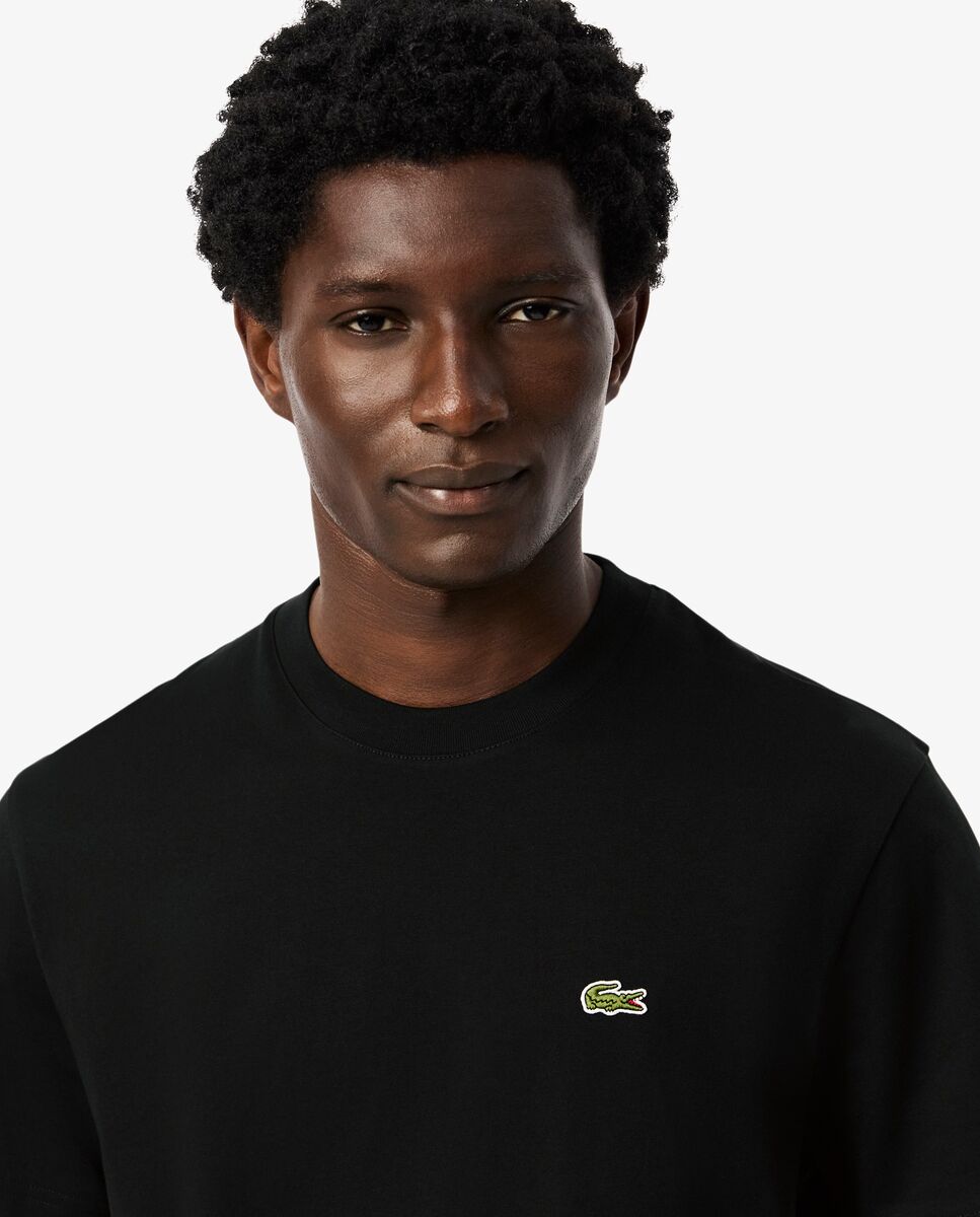 Camiseta de hombre de algodón de manga corta - Lacoste - Negro Negro-3