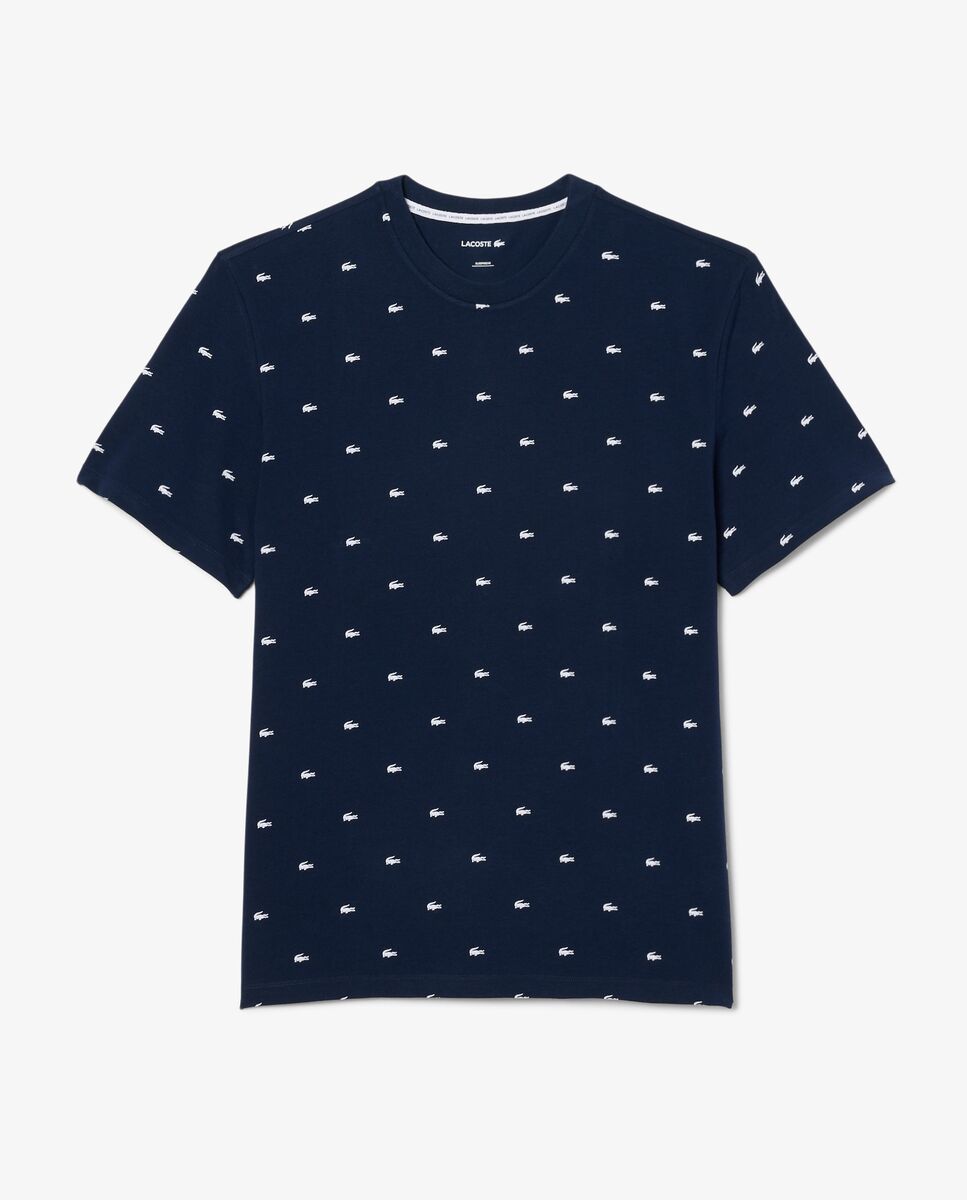 Camisetas interiores de hombre con estampado de cocodrilo de manga corta - Lacoste - Blanco Blanco-6