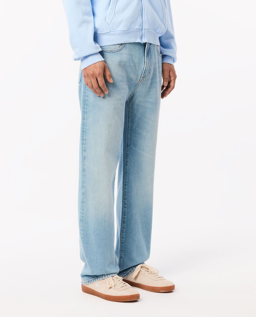 Vaqueros straight cut con cinco bolsillos - Lacoste - Azul Azul-3