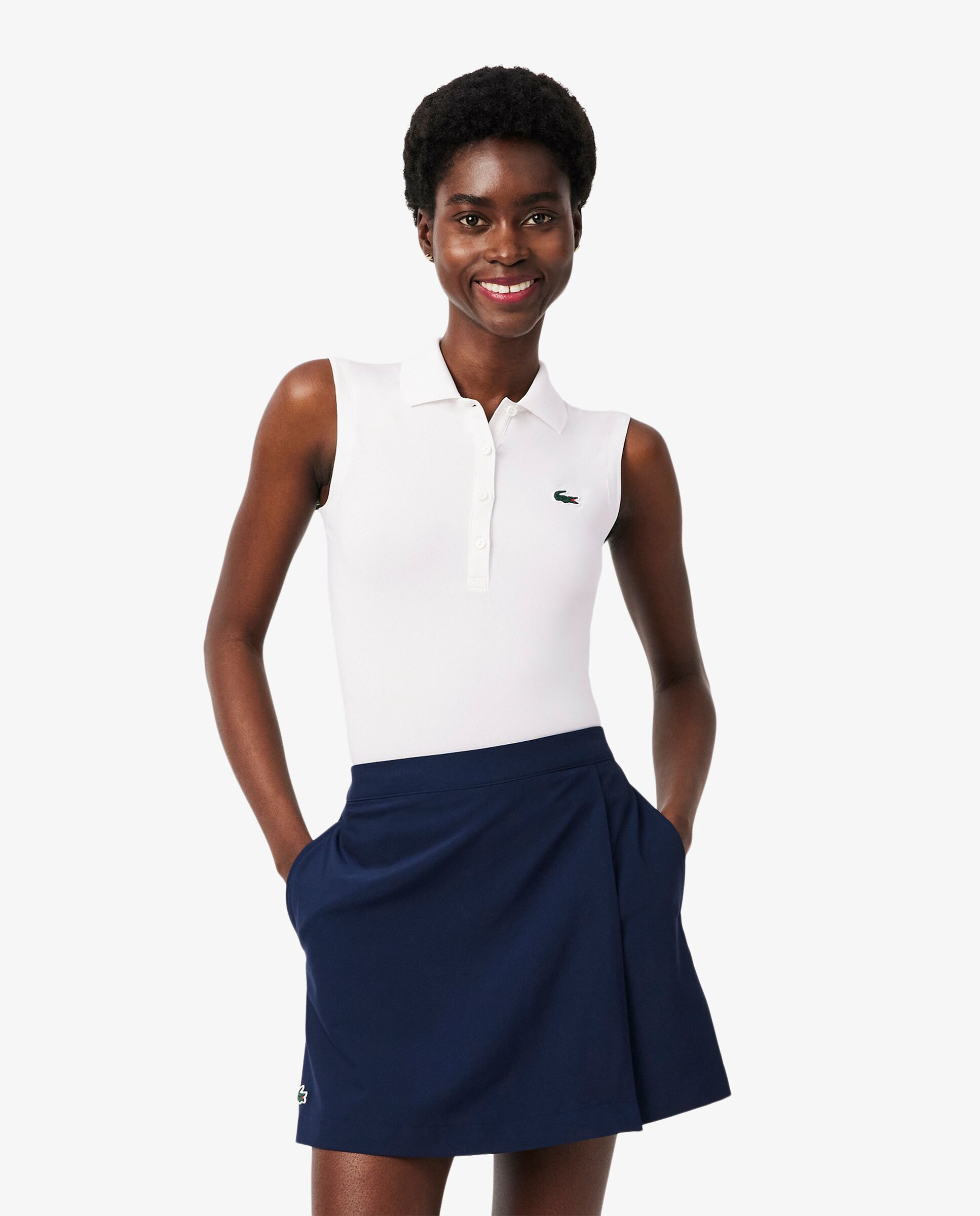 Polo de Golf de Mujer Lacoste - Blanco Blanco-1