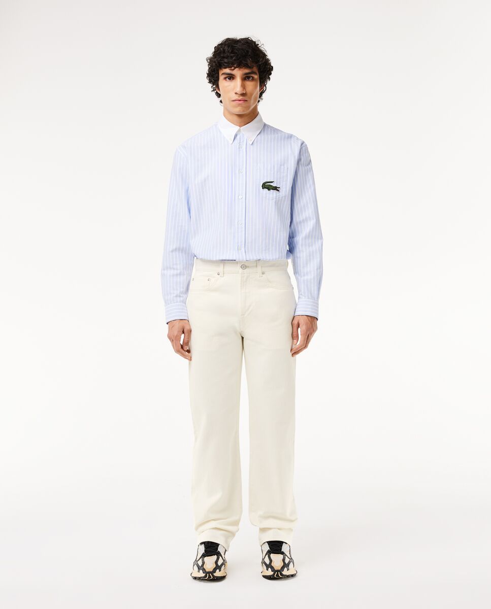 Vaqueros straight cut con cinco bolsillos - Lacoste - Beige Beige-1