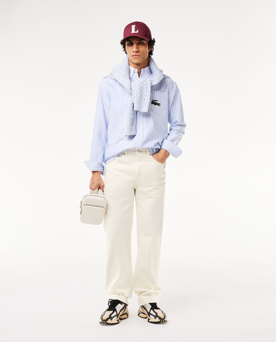 Vaqueros straight cut con cinco bolsillos - Lacoste - Beige Beige-4