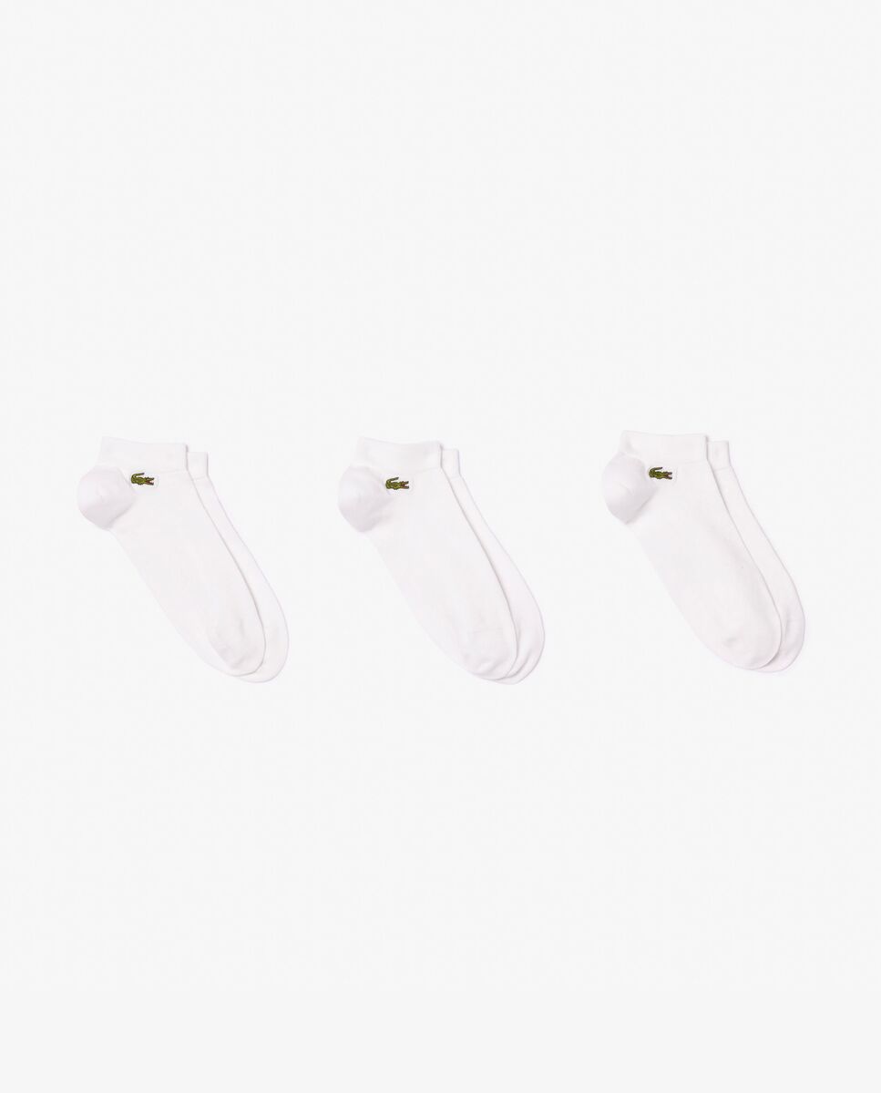 Pack unisex de 3 calcetines unisex bajos en - Lacoste - Blanco Blanco-1