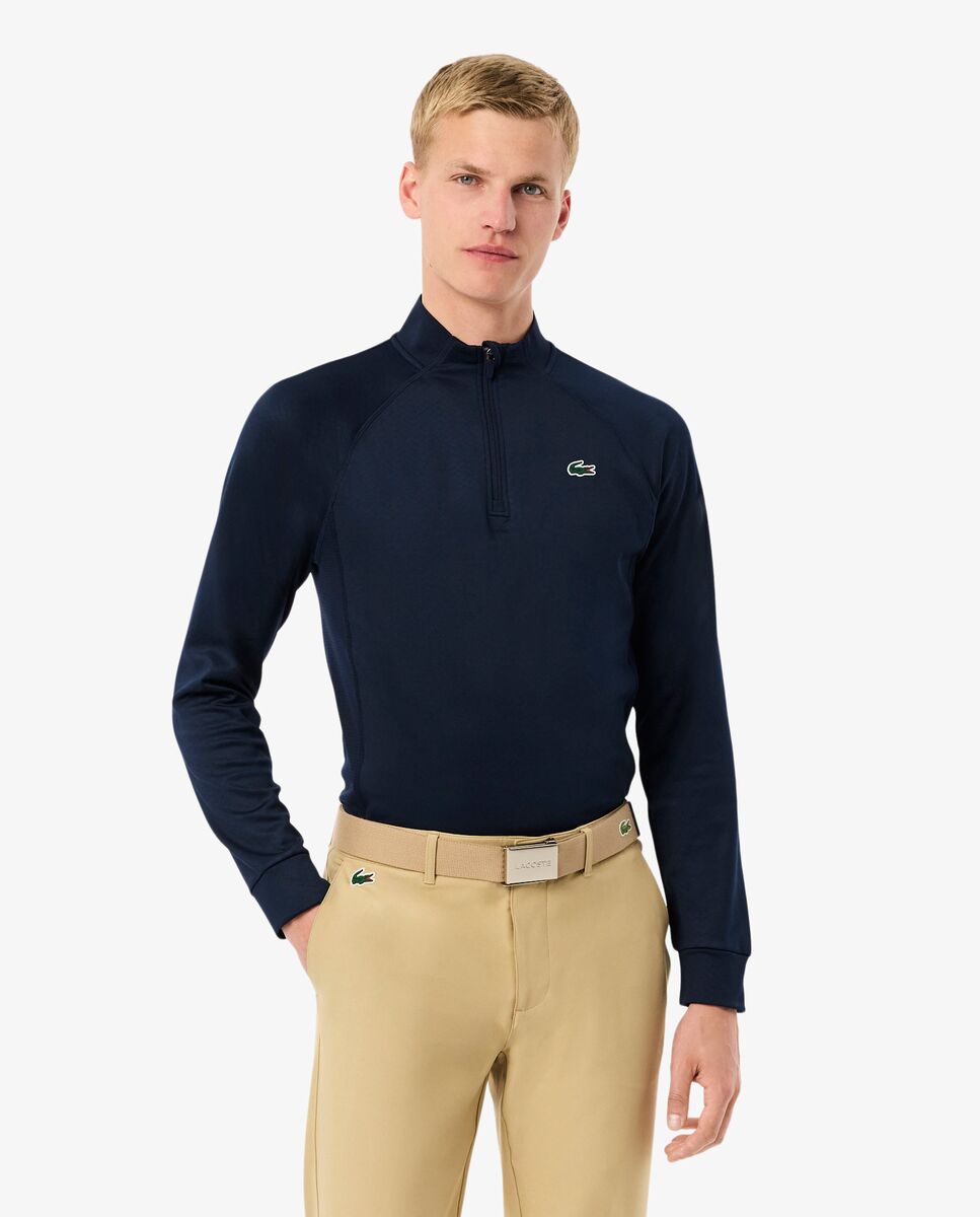 Sudadera de hombre técnica de felpa para golf en azul - Lacoste - Azul marino Azul marino-1