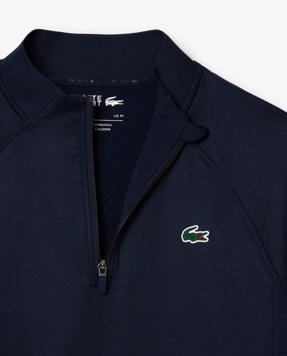 Sudadera de hombre técnica de felpa para golf en azul - Lacoste - Azul marino Azul marino-5