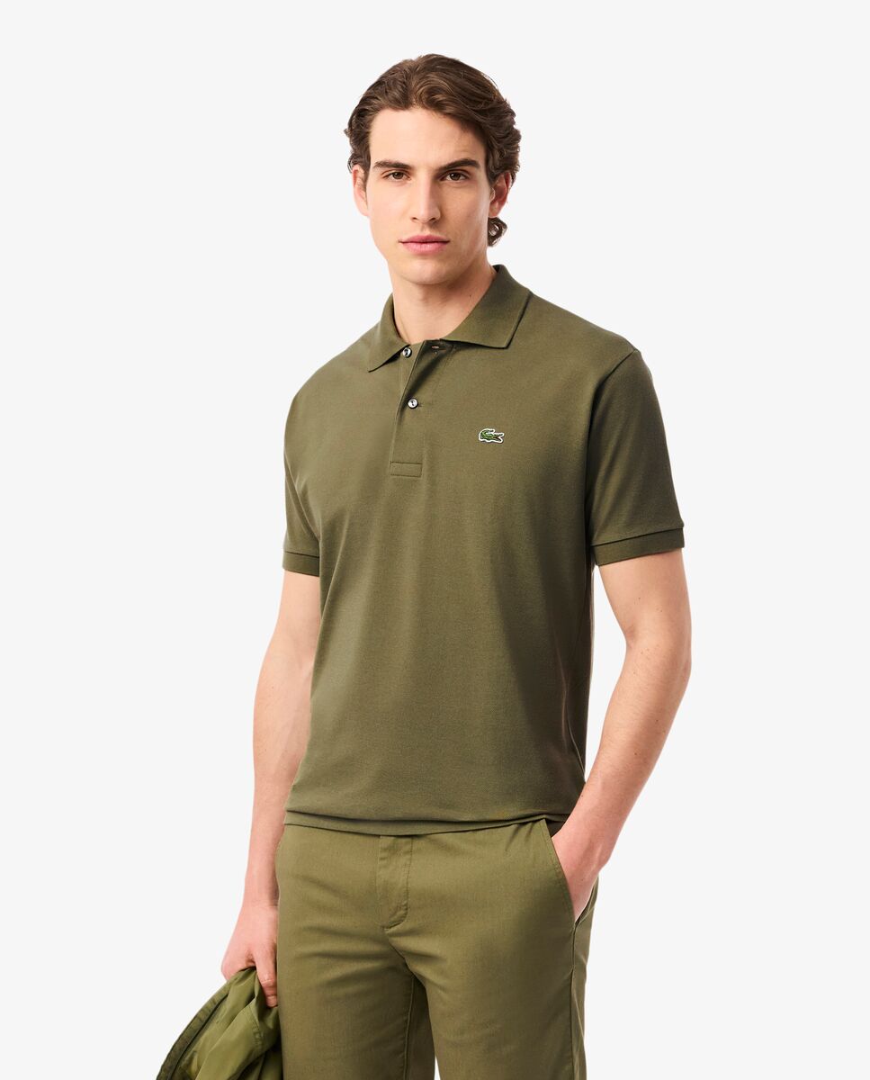 Polo de hombre original de corte clásico de manga corta - Lacoste - Verde pardo Verde pardo-1