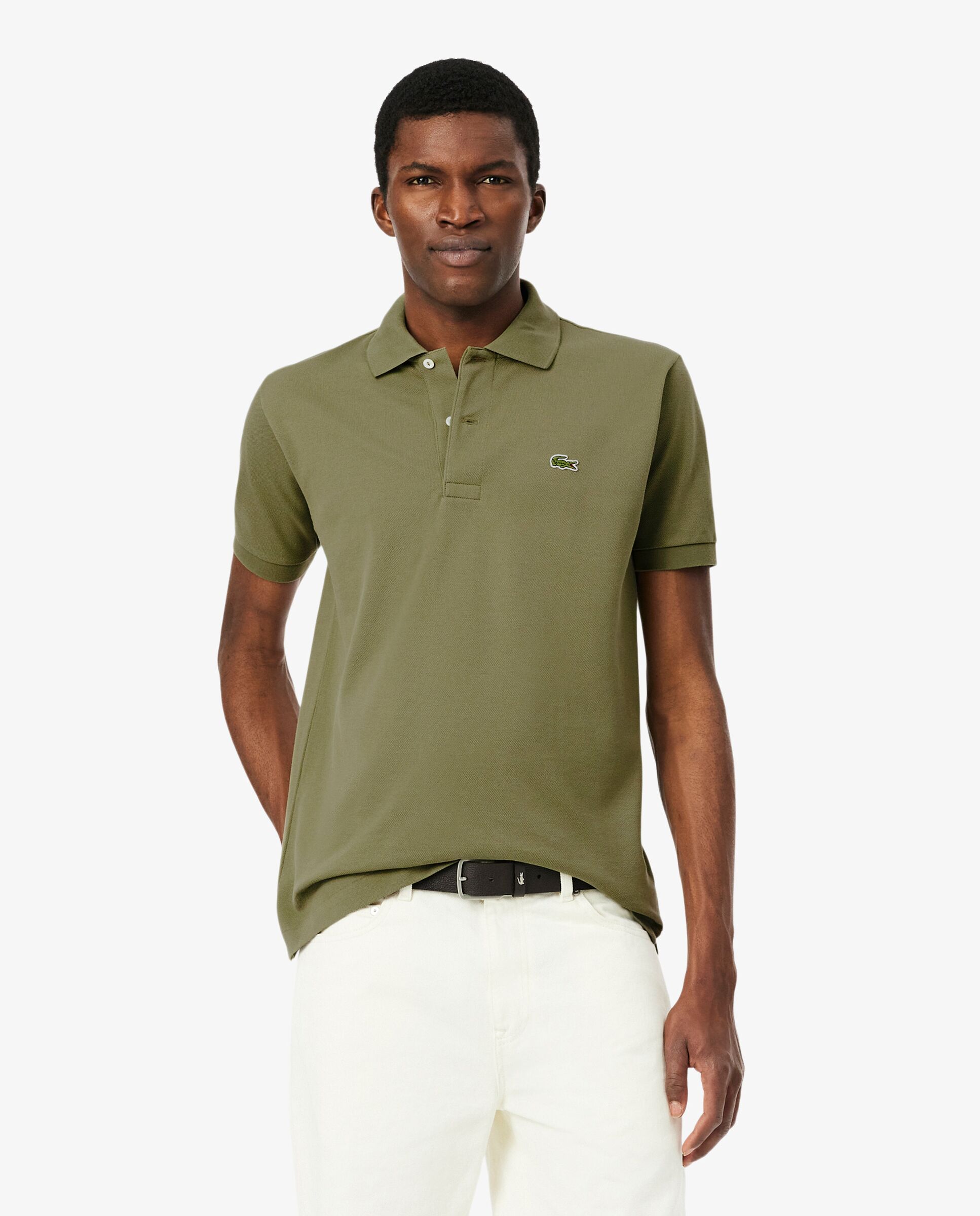 Polo de hombre original de corte clásico de manga corta - Lacoste - Verde pardo Verde pardo-1