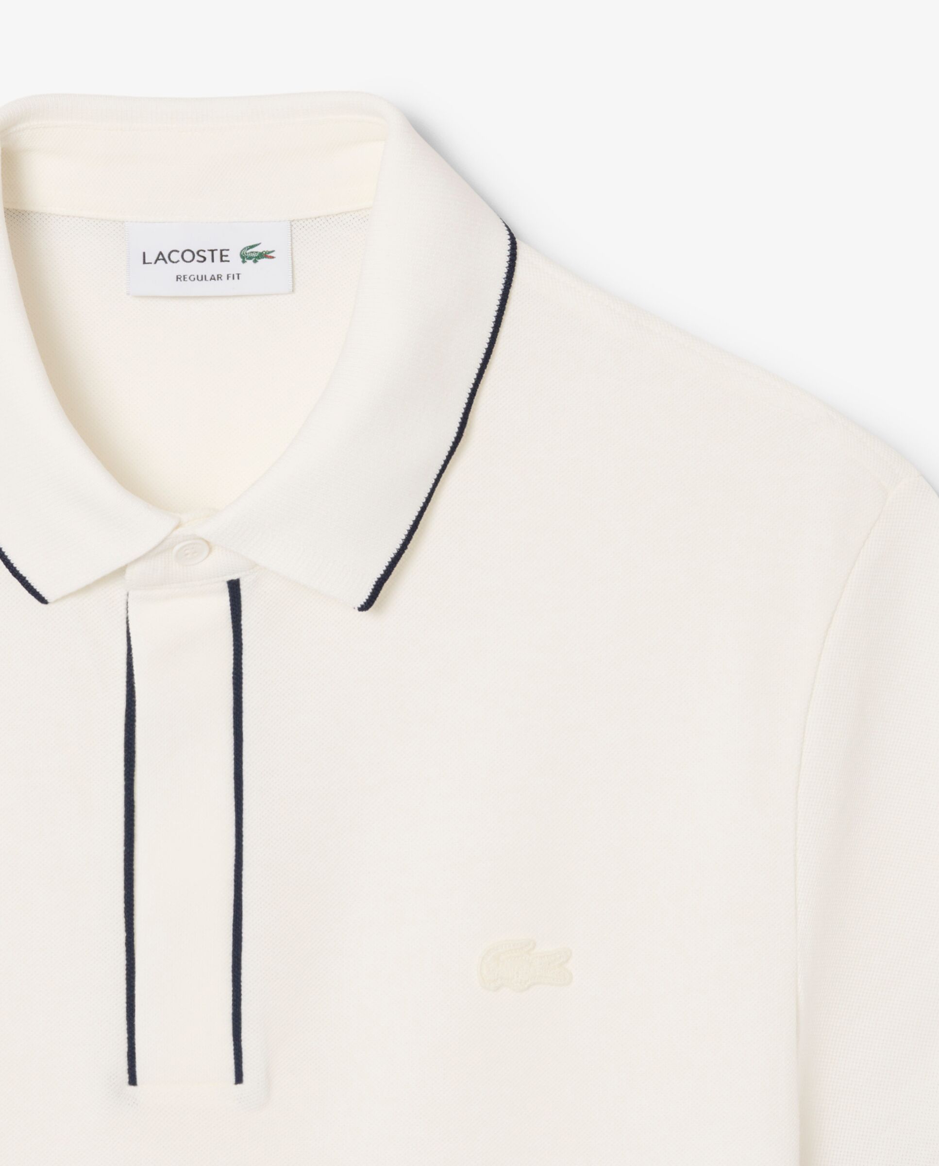 Polo de hombre Smart Paris en algodón stretch con ribete a contraste de manga corta - Lacoste - Blanco Blanco-5