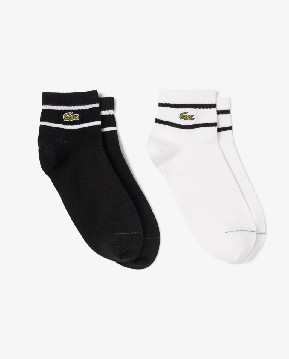 Pack de dos calcetines cortos multicolor - Lacoste - Negro Negro-1