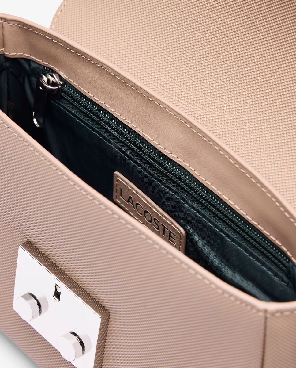 Bolso de mujer de mensajero con solapa daily city - Lacoste - Natural Natural-5