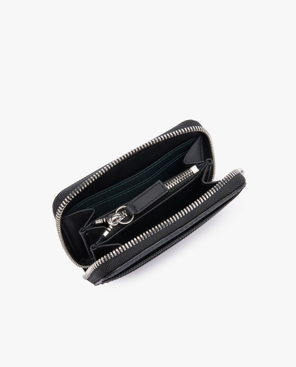 Lacoste - Cartera de mujer pequeña con cremallera daily city en negro.