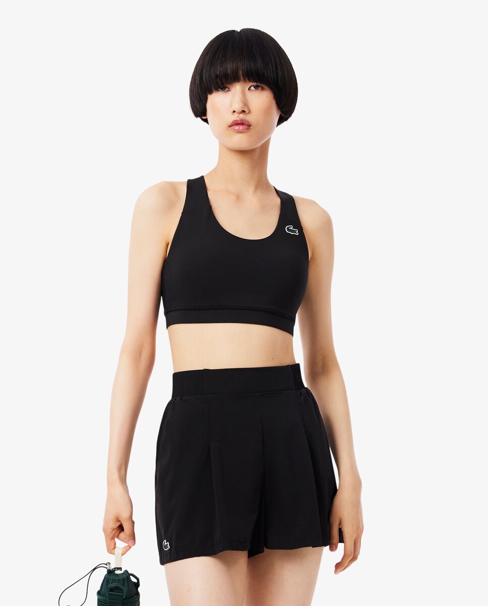 Imagen 0 de Bralette de mujer deportivo elástico transpirable Negro