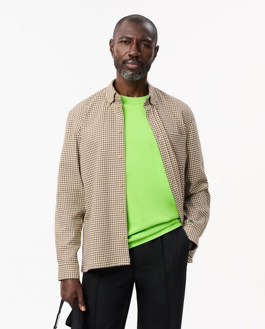 Imagen 0 de Sobrecamisa de hombre de tejido escocés en mezcla de algodón