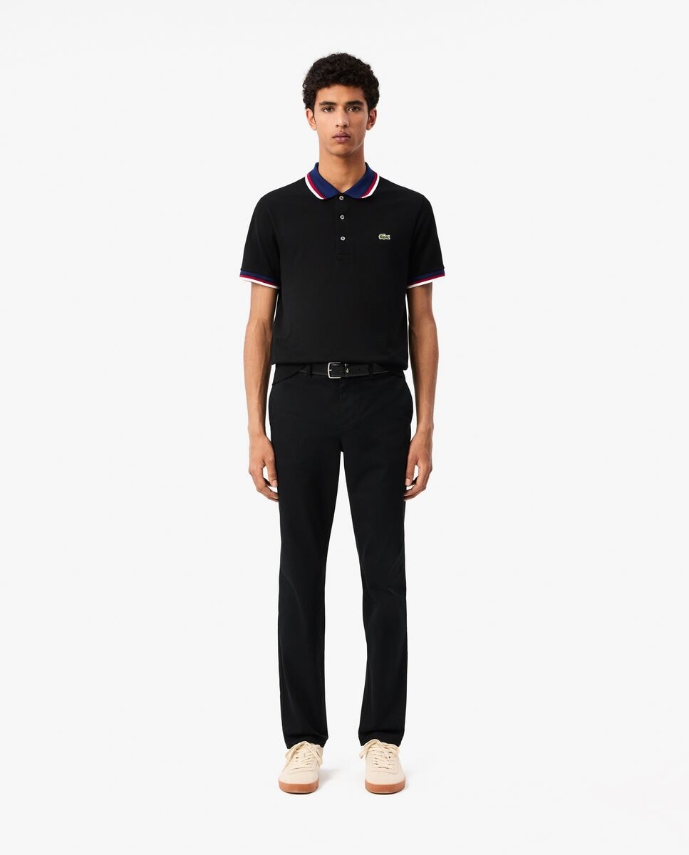 Lacoste - Pantalón de hombre chino slim fit de algodón elástico.