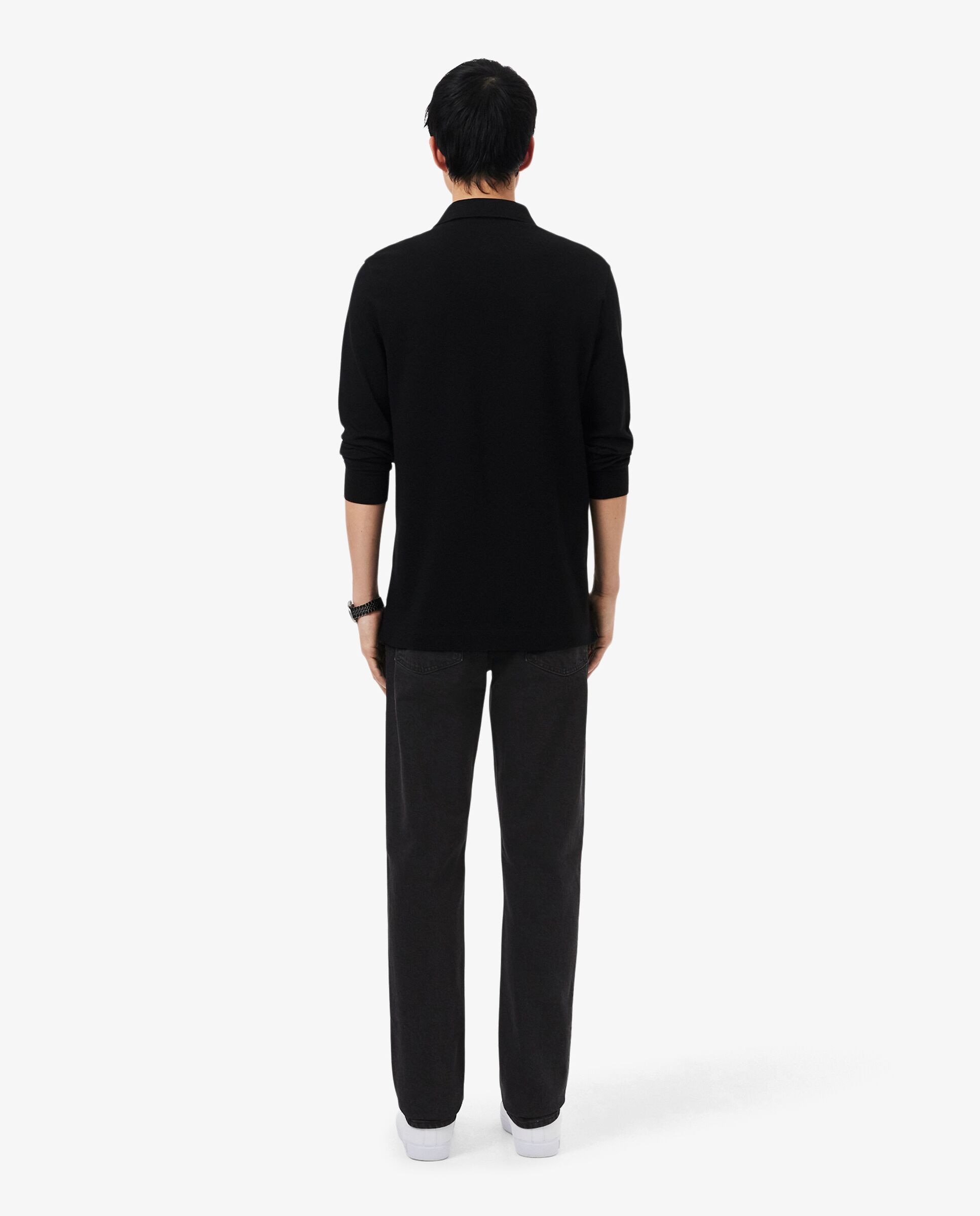 Vaqueros de hombre de corte ajustado de algodón elástico en azul - Lacoste - Negro Negro-2
