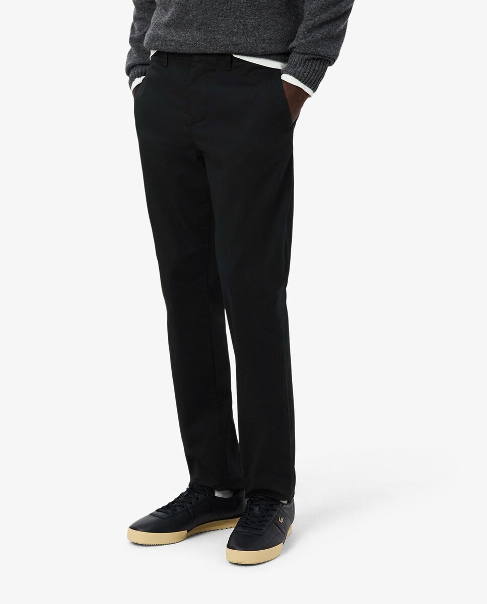 Pantalones joggers de hombre de algodón elástico - Lacoste - Negro Negro-3