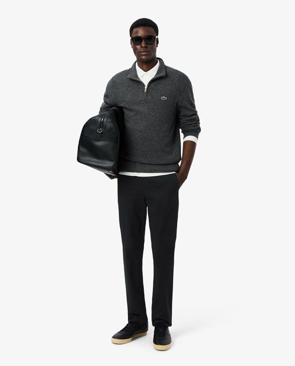 Pantalones joggers de hombre de algodón elástico - Lacoste - Negro Negro-4