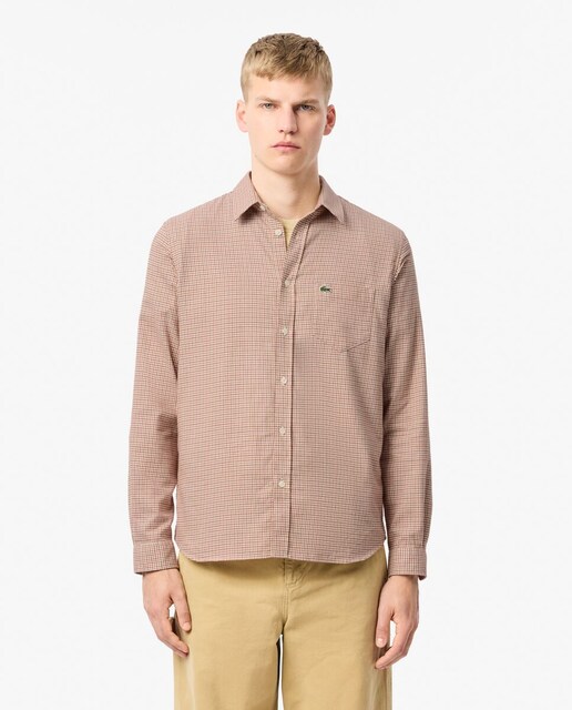 Imagen 0 de Camisa de hombre de franela de algodón de cuadros de manga larga