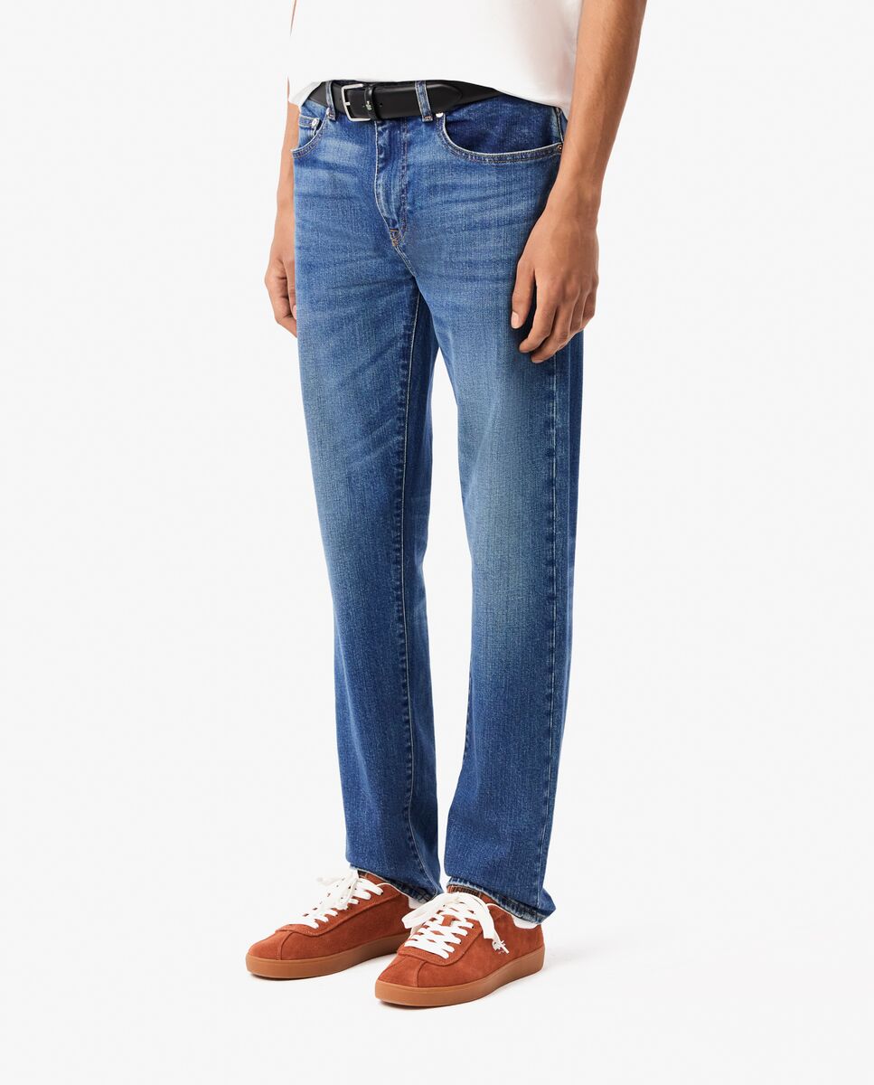 Vaqueros de hombre de corte ajustado de algodón elástico en - Lacoste - Azul Azul-3