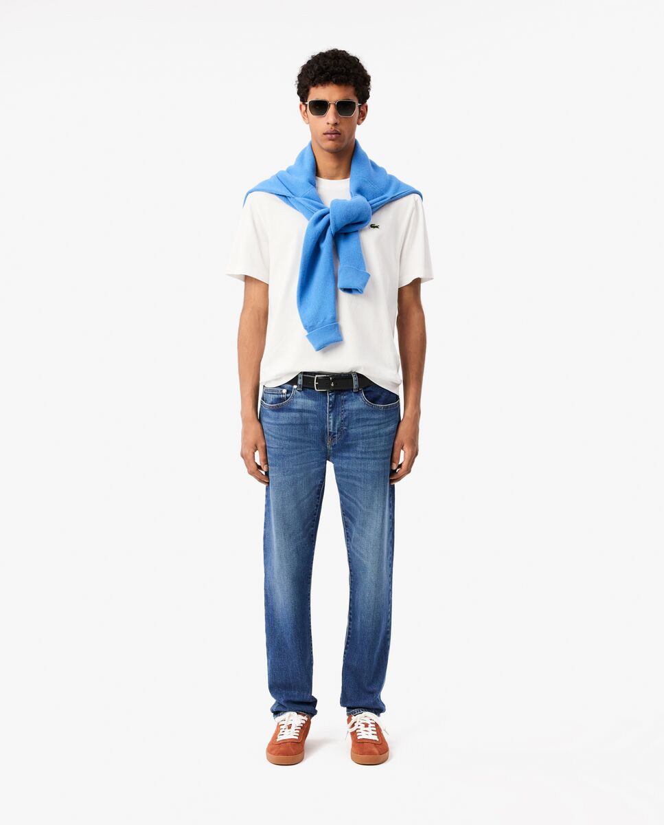Vaqueros de hombre de corte ajustado de algodón elástico en - Lacoste - Azul Azul-4