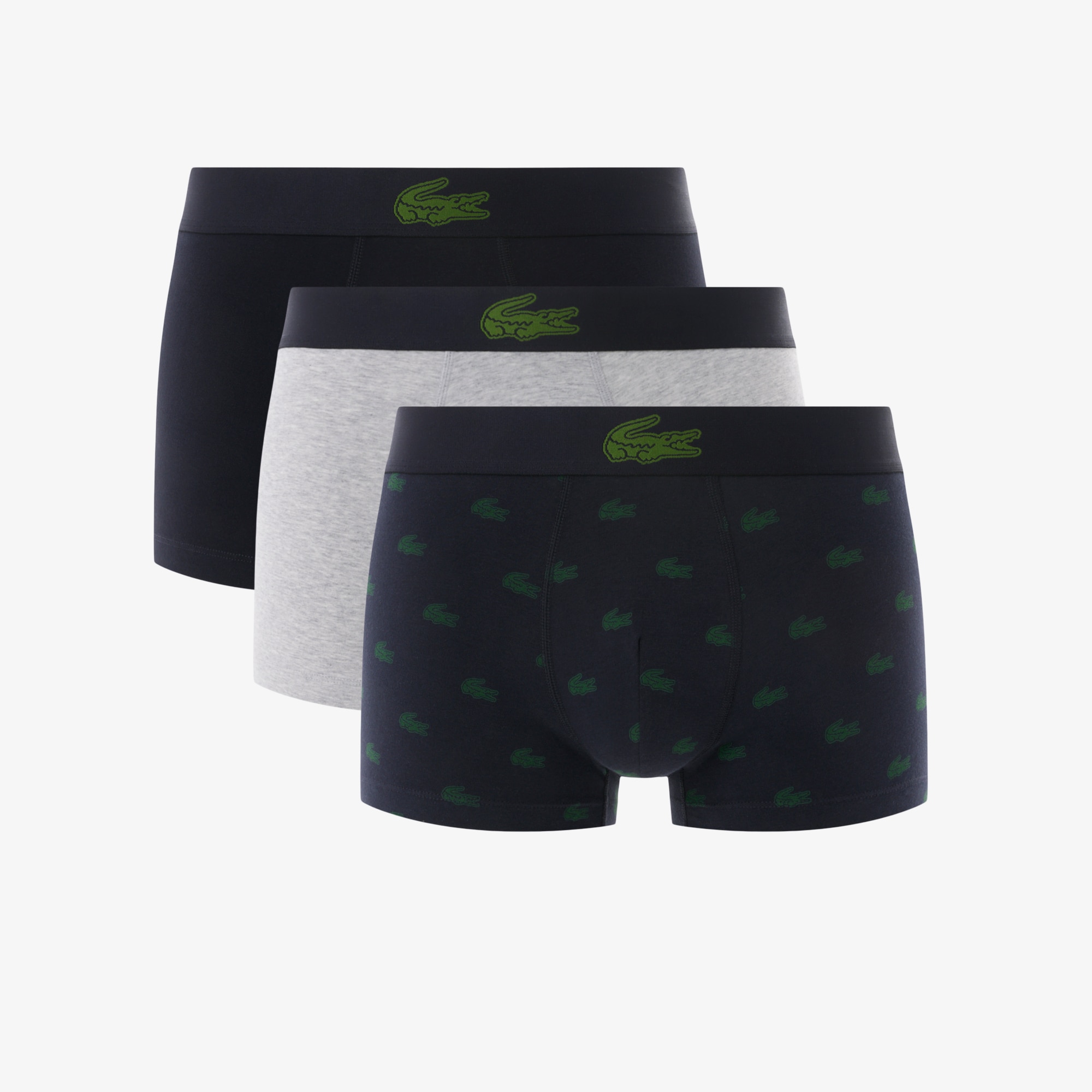 Lote de 3 bóxeres con estampado de cocodrilo - Lacoste - Azul marino Azul marino-6