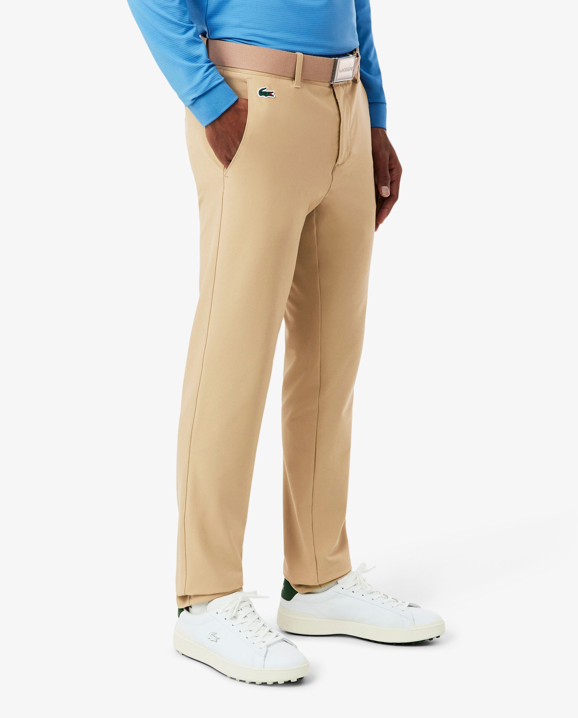Imagen 3 de Pantalón de golf de hombre de corte ajustado Ultra Dry Lacoste - Beige Beige