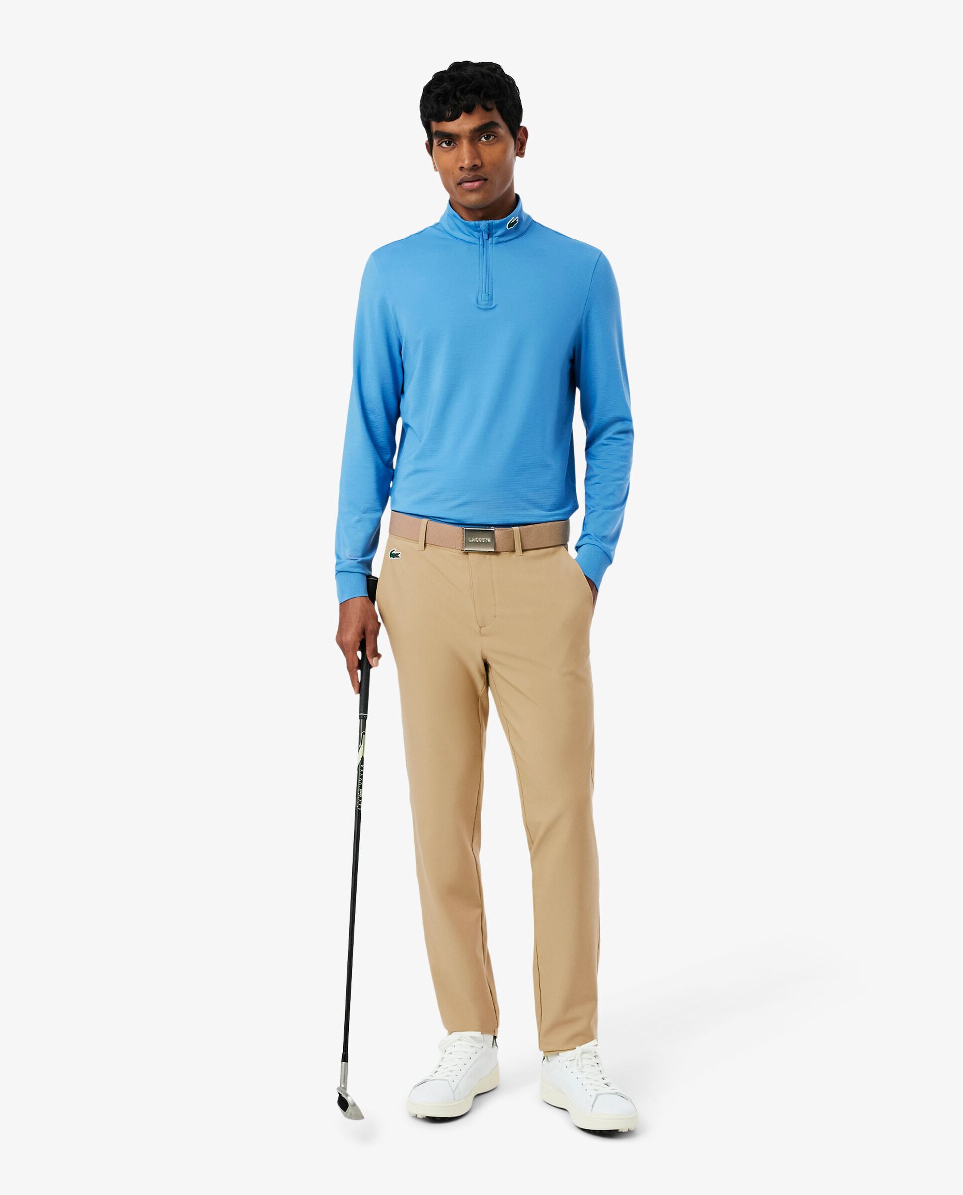 Imagen 4 de Pantalón de golf de hombre de corte ajustado Ultra Dry Lacoste - Beige Beige