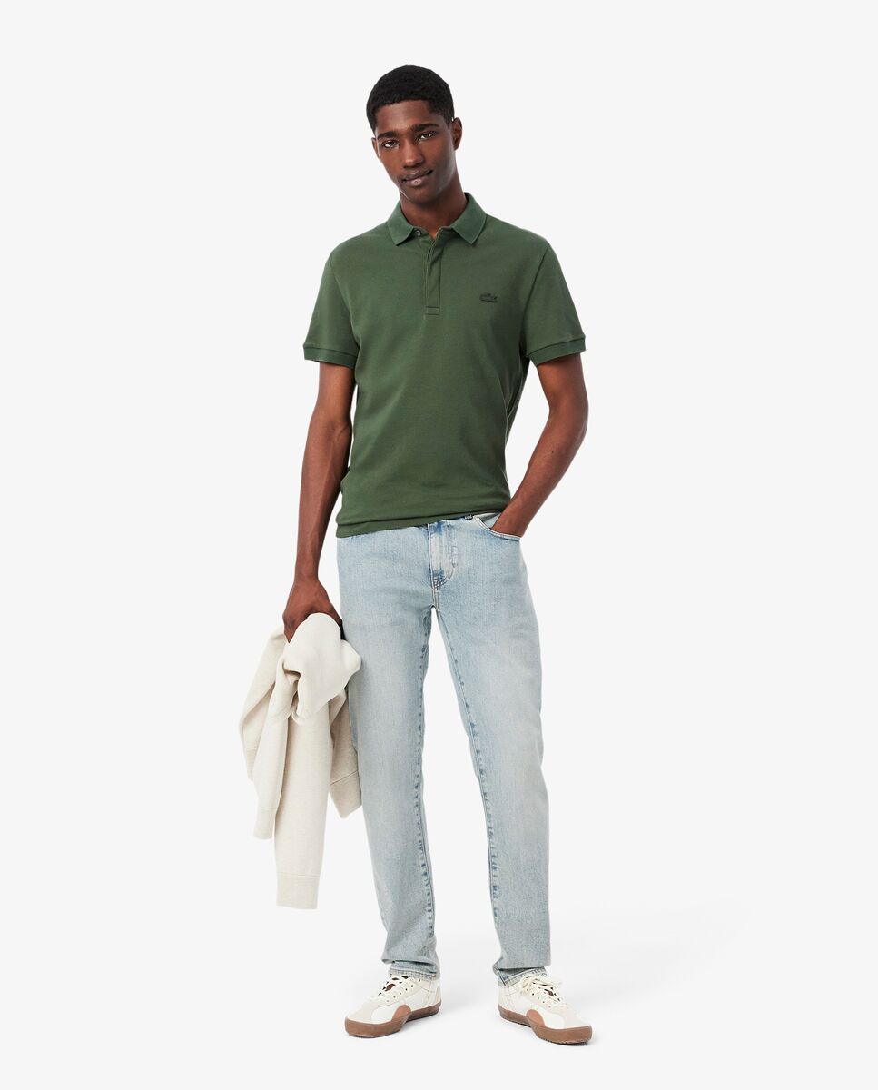 Vaqueros de hombre de corte ajustado de algodón elástico en azul - Lacoste - Verde-Marrón Verde-Marrón-1