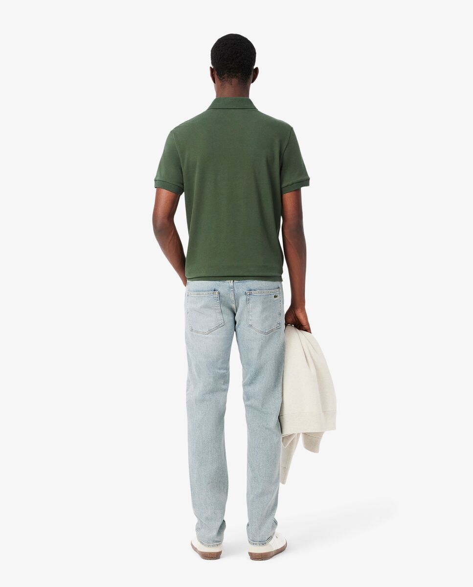 Vaqueros de hombre de corte ajustado de algodón elástico en azul - Lacoste - Verde-Marrón Verde-Marrón-2