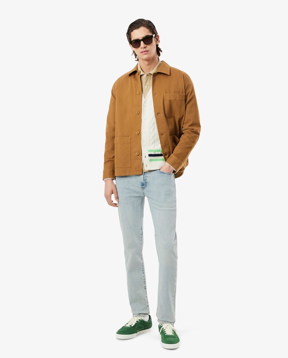 Vaqueros de hombre de corte ajustado de algodón elástico en azul - Lacoste - Verde-Marrón Verde-Marrón-4