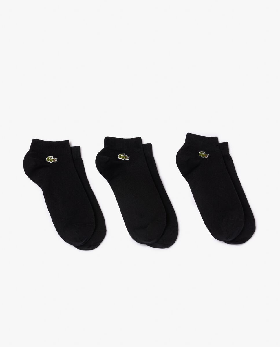 Pack unisex de 3 calcetines unisex bajos en blanco - Lacoste - Negro Negro-1