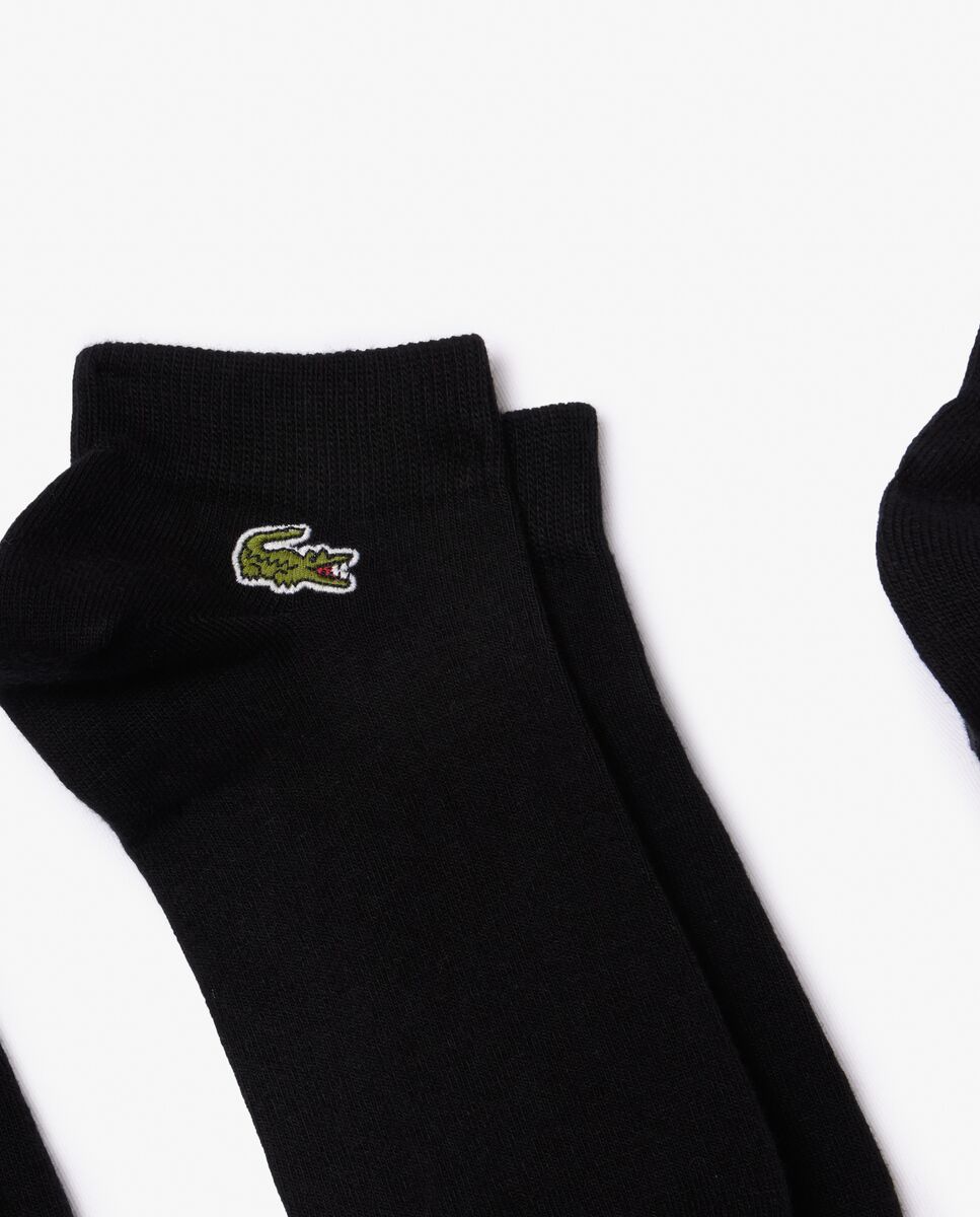 Pack unisex de 3 calcetines unisex bajos en blanco - Lacoste - Negro Negro-2
