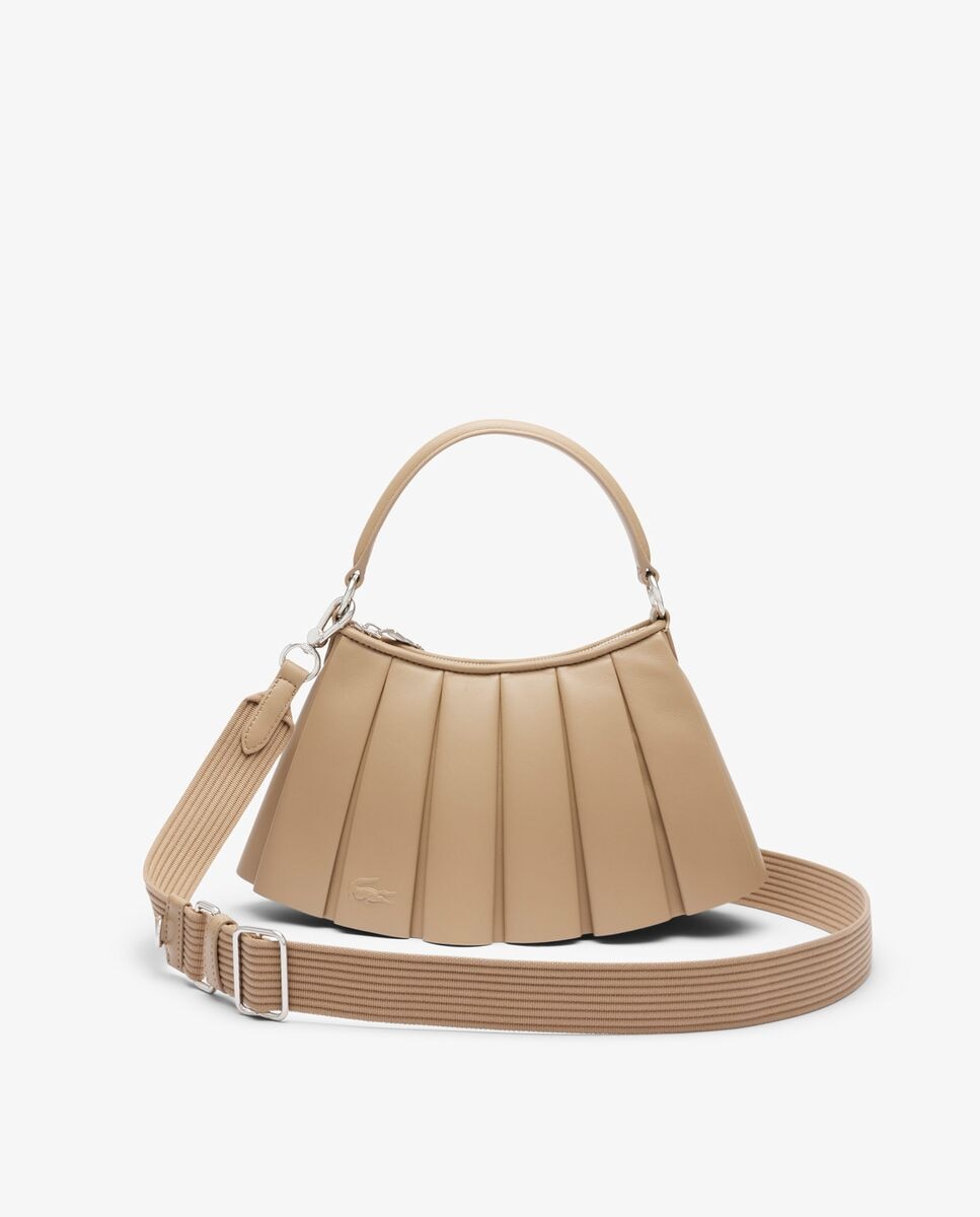 Bolso de piel pequeño Lenglen Runway - Lacoste - Beige Beige-1