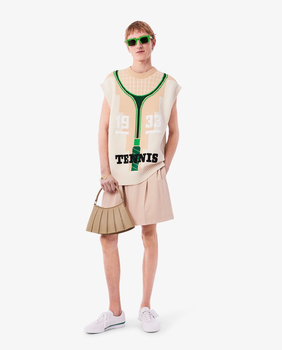 Bolso de piel pequeño Lenglen Runway - Lacoste - Beige Beige-2