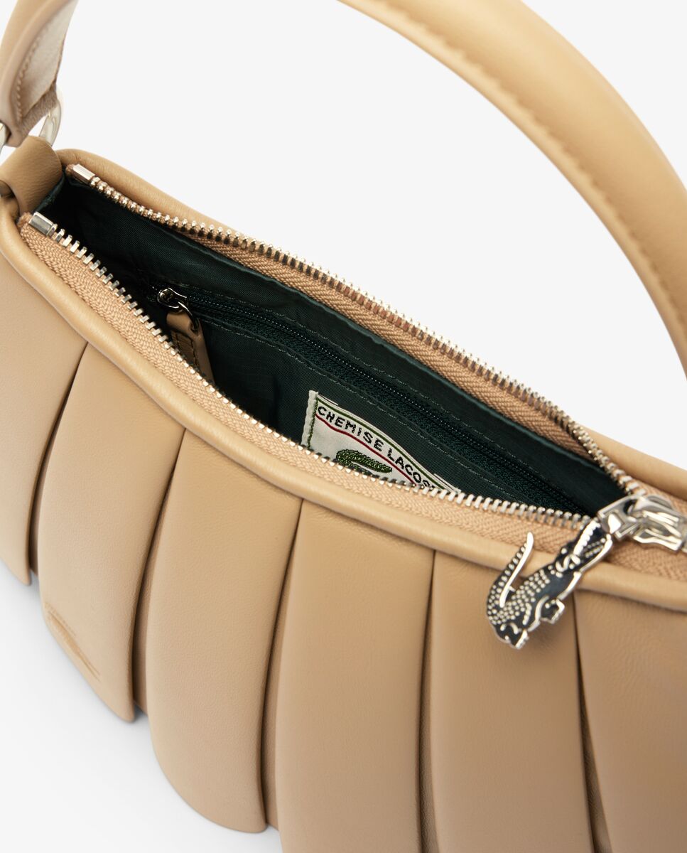 Bolso de piel pequeño Lenglen Runway - Lacoste - Beige Beige-5
