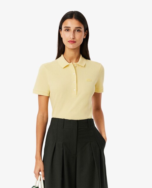 Imagen 0 de Polo de mujer en piqué de algodón stretch de manga corta
