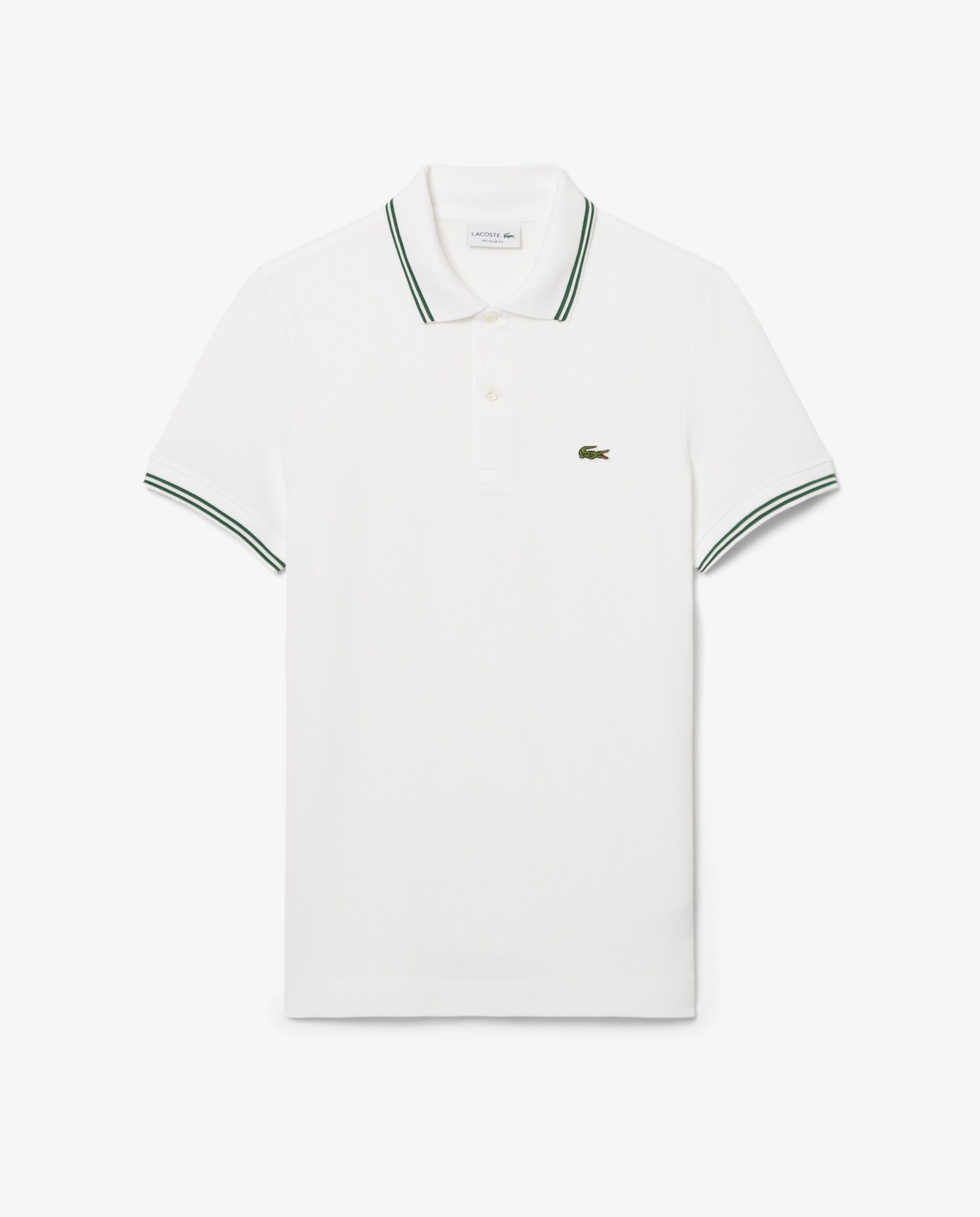 Polo de hombre de corte regular con ribetes decorativos de manga corta - Lacoste - Blanco Blanco-6