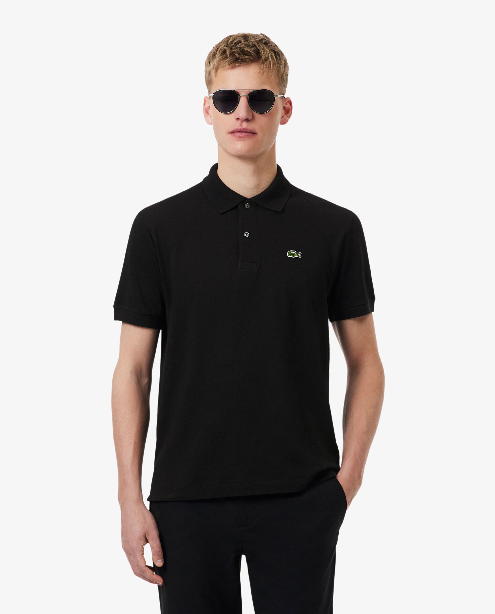 Polo de hombre de corte clásico de manga corta - Lacoste - Negro Negro-1