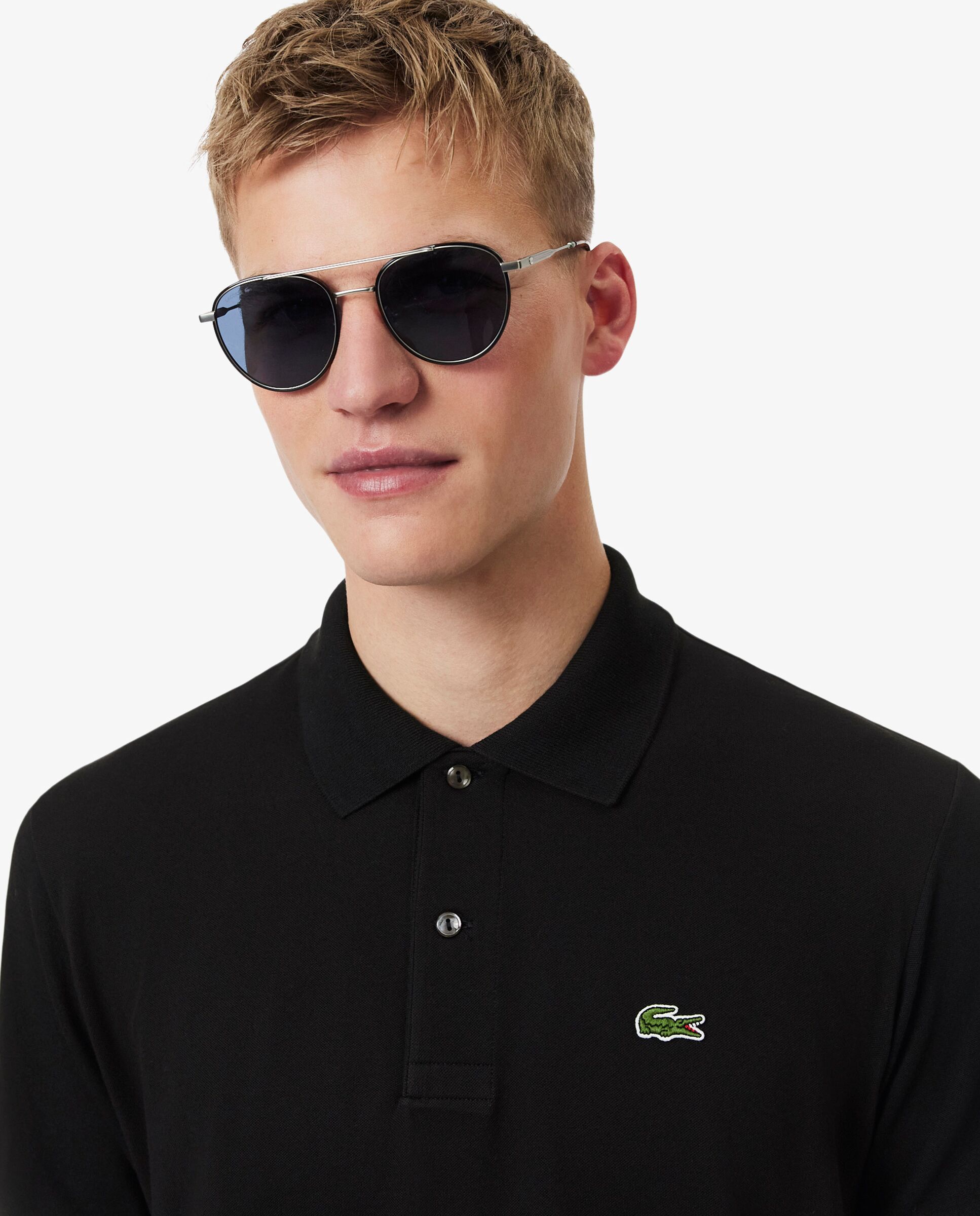 Polo de hombre de corte clásico de manga corta - Lacoste - Negro Negro-3