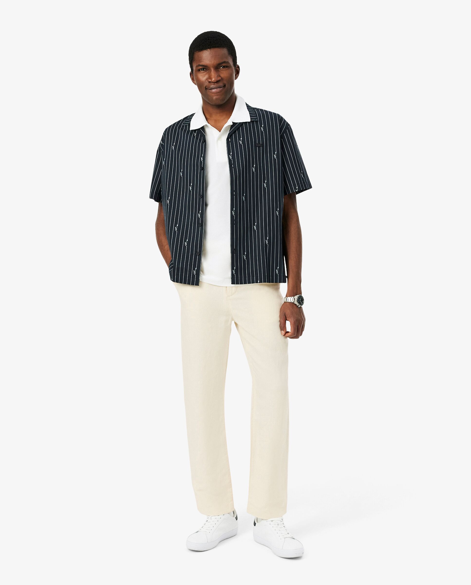 Polo de hombre de corte clásico de manga corta - Lacoste - Blanco Blanco-4