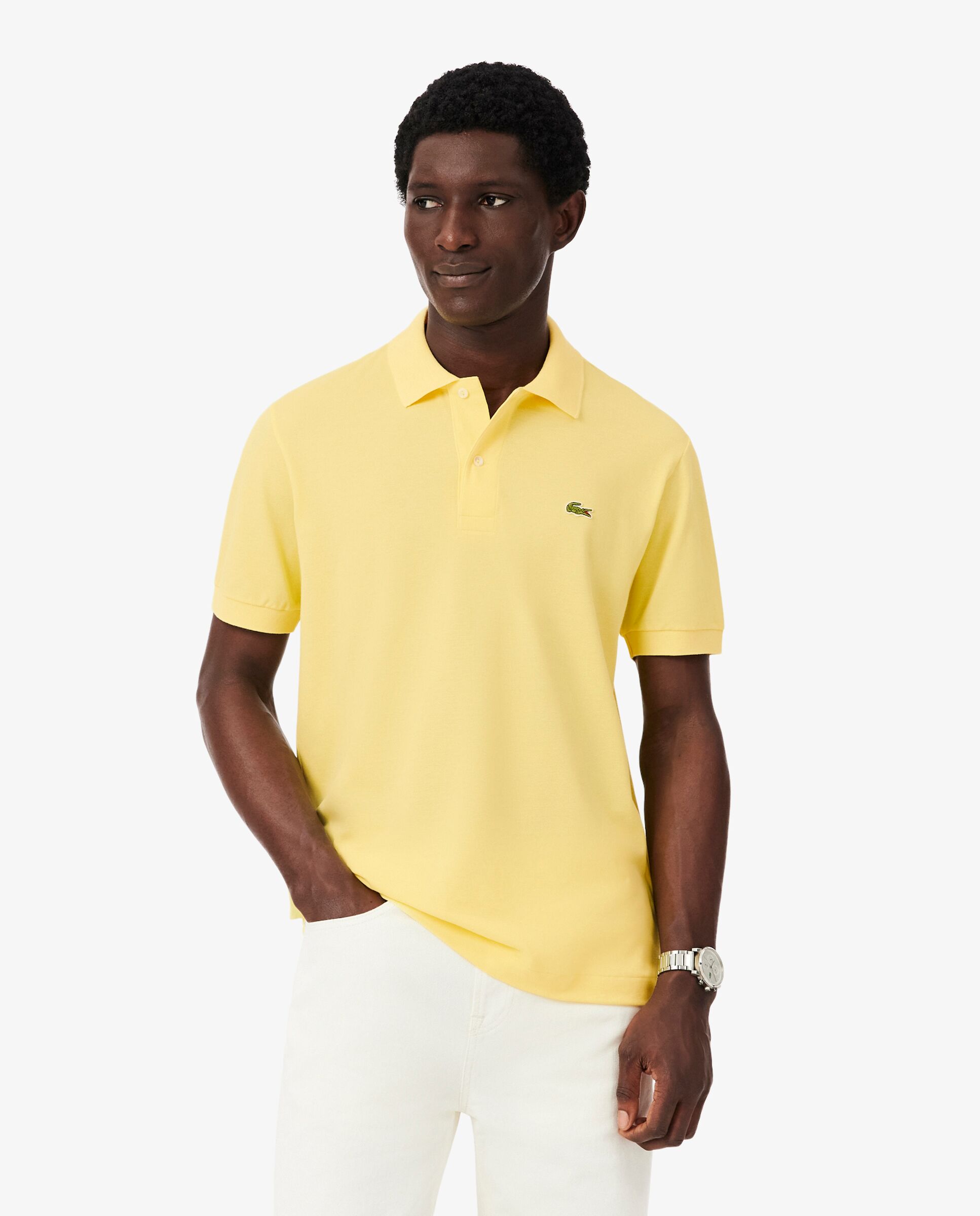 Polo de hombre de corte clásico de manga corta - Lacoste - Amarillo Amarillo-1
